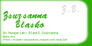 zsuzsanna blasko business card
